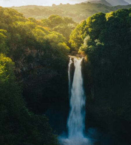 Makahiku falls on the pipiwai trail in Maui, HI Makahiku falls on the pipiwai trail in Maui, HI